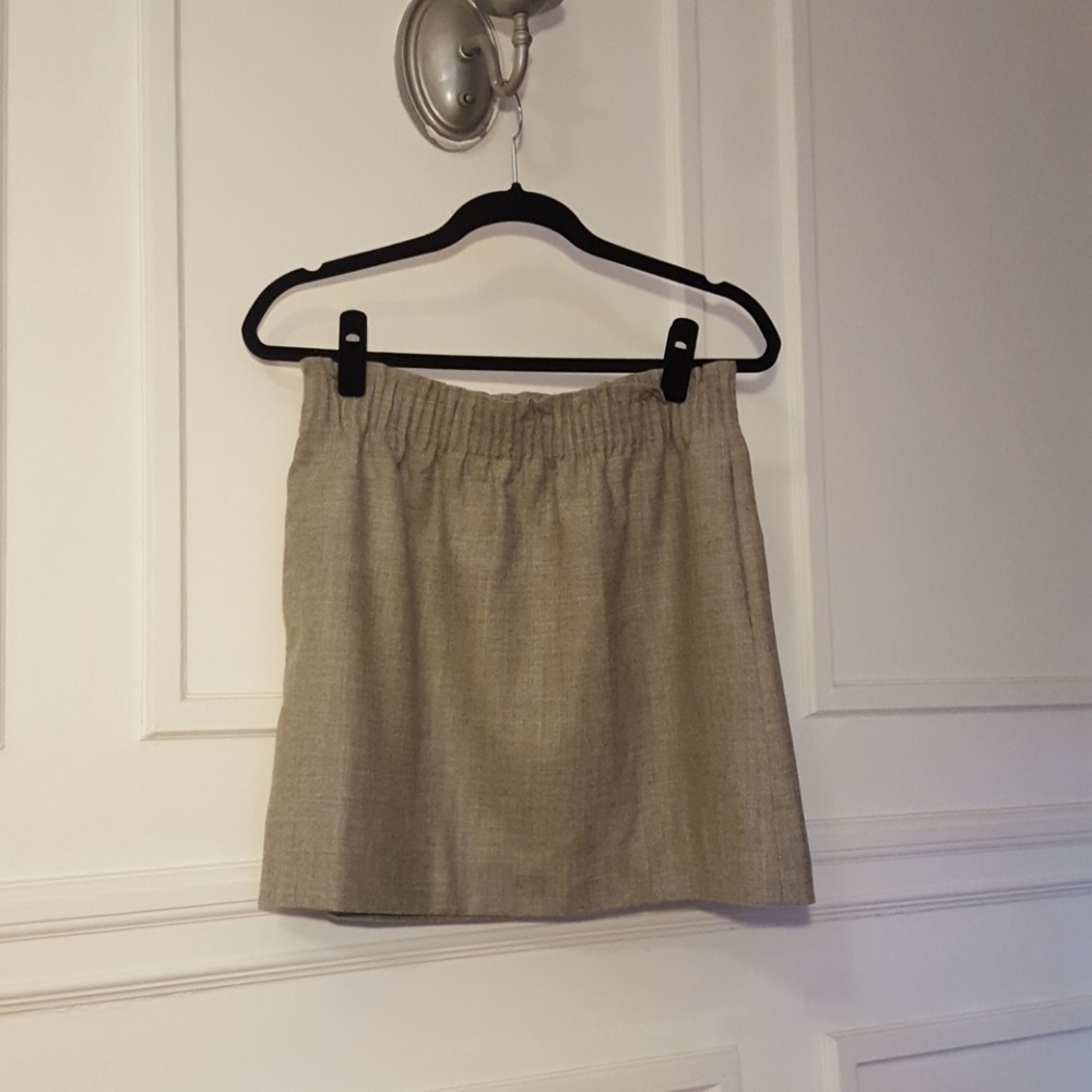 J Crew gray wool mini skirt